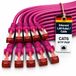1aTTack.de 10x 5m Cat6 Cat.6 Ethernetkabel Cat 6 Netwerkkabel Patchkabel RJ45 SFTP - Magenta
