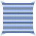 vidaXL Zonneschaduwzeil Vierkant 3 x 3 m HDPE Blauw en Wit