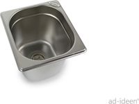 Évier en acier inoxydable, convient pour camping, lavabo, chariot à glace, mobile à glace. Dimensions : 175x160x150 mm