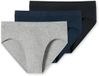 Schiesser Supermini 3-pack Heren Onderbroek - Katoen - Grijs, Blauw, Zwart - Maat S