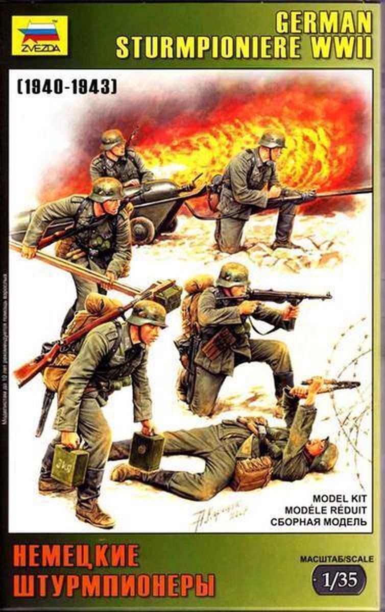 Zvezda 1:35 3613 German Sturmpioniere WWII Plastic kit