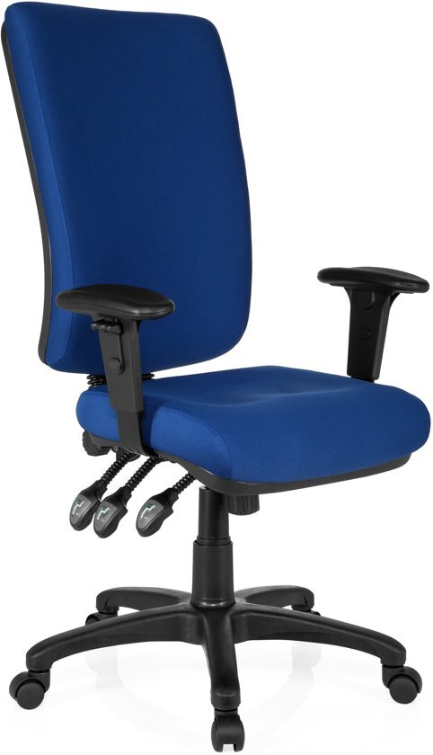 HJH OFFICE Zenit High - Bureaustoel - Blauw ZENIT HIGH: De klassieker met een uitstekende zit en veel instelbare functies