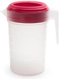 Plasticforte Waterkan - 2L - fuchsia/transparant - met deksel - kunststof - schenkkan