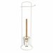 Tendance Porte-brosse WC avec porte-rouleau WC - autoportant - blanc - métal - 58 cm