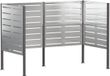 vidaXL Écran de poubelle 167 x 85 x 113 cm Acier galvanisé argent