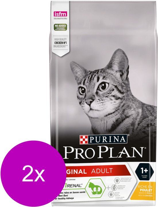 PRO PLAN Cat Original Adult Kip - Kattenvoer - 2 x 1.5 kg