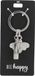 Depesche 0013720.06 Glamour metalen sleutelhanger met bijen, sleutelhanger en liefdesboodschap om cadeau te geven