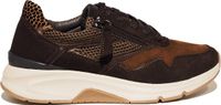 Gabor 56.896.41 Rollingsoft Lage Sneakers Vrouwen Nubuck/Suède/Mesh Bruinmulti Maat 40