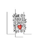 Homemania Wandafbeelding, 3-delig, voor woonkamer, slaapkamer, meerkleurig, 57 x 0,3 x 60 cm, HM203MDF178, MDF