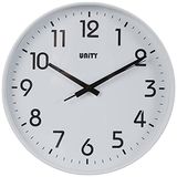 Unity wandklok, Fradley, Stille veeg, modern, Wit, 30 cm