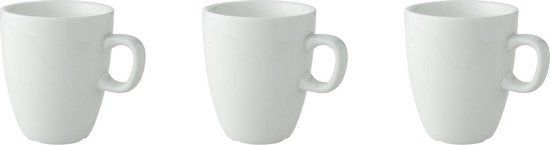 Palmer Robusta Mok - 3 stuks - 15 cl - Gebroken wit - Porselein
