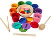 2Kids Toys Balles, jetons et gobelets arc-en-ciel (8 couleurs)