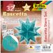 Folia Bascetta-ster vouwpapier, turquoise met winterornament