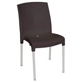 Bolero GJ976 Stapelbare Bistro Zijstoelen, Zwart (Pack van 4)