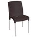 Bolero GJ976 Stapelbare Bistro Zijstoelen, Zwart (Pack van 4)