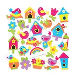 Baker Ross Mosrubbersticker "Vogels in de lente" (120 stuks)