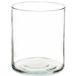 Giftdecor Bloemenvaas - cilinder vorm - transparant glas - 17 x 20 cm - vaas
