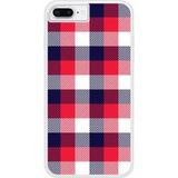 Apple Bedrukt siliconen hoesje compatibel met iPhone 6 Plus, Apple iPhone 6S Plus Tartan Tricolor