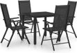 Maison Exclusive - Salon de jardin 5 pièces en aluminium noir