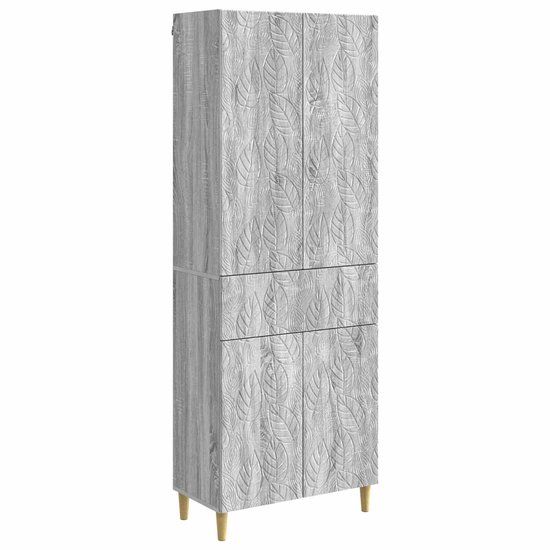 vidaXL - Kast - Set - 2 - st - Grijs - Sonoma - Bewerkt - hout