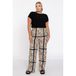YOEK pantalon droit taille normale beige