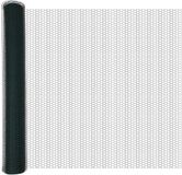 vidaXL - Zeshoekig gaashek met palen - 50 x 1 m - PVC-Coated - Staal - Groen