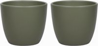 Floran - Bloempot - Keramiek - Groen - 13.5 cm - 5 stuks