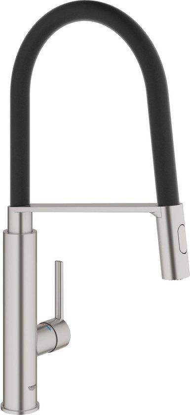 GROHE QuickFix Feel Professional Keukenkraan - RVS - Met uittrekbare sproeikop