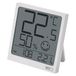 EMOS Digitale kamerthermometer en hygrometer met klok- en datumweergave om neer te zetten/op te hangen - LCD-display met weergave van zwakke batterij en comfortsymbool - voor binnen - incl. batterij