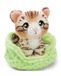 NICI Knuffel Bengaalse Kat Gestreept in Mandje, 12 cm