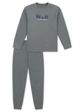 SCHIESSER - Pyjama lang - Jongens - Pyjamas - Salie - Effen - Lange mouw - Katoen - Maat 140