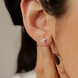 Hey Happiness Daisy Stud Oorbellen Dames 925 Zilver 18K Verguld