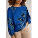 White Stuff Angie Top Blue Print