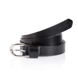 Tom Tailor Denim TTPAULA Small Leather Belt with Rounded Buckle - Size 85 - Black Uni