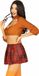 Leg Avenue 4 PC Book Smart Babe, includes glitter knit crop top, plaid skirt, thigh highs, and frames