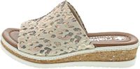 Rieker Leopard beige Slipper Synthetisch H-Leest - Maat 41