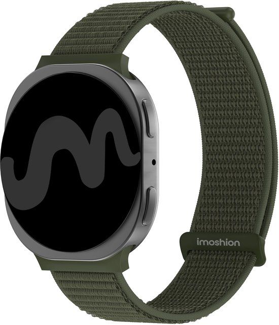 imoshion Nylon bandje - Geschikt voor Samsung Galaxy Watch 9 (40/44mm) / Watch 8 (40/44mm) / Classic (46mm) - Army Green