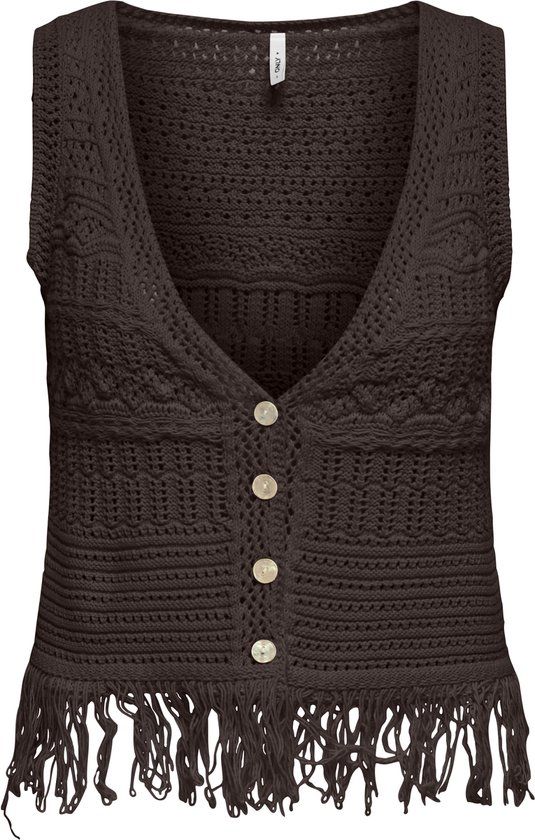 ONLY ONLALIX LIFE SL FRINGE WAISTCOAT KNT Vesten Mole
