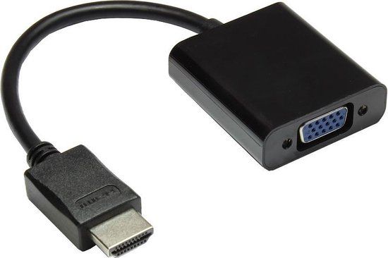 Alcasa HDMI-AD21 video kabel adapter 0,3 m HDMI Type A (Standaard) VGA (D-Sub) + 3.5mm Zwart