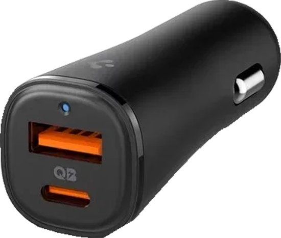 Spigen ArcStation Essential - 48W Autolader - 1x USB-C (30W) / 1x USB-A (18W) - Zwart