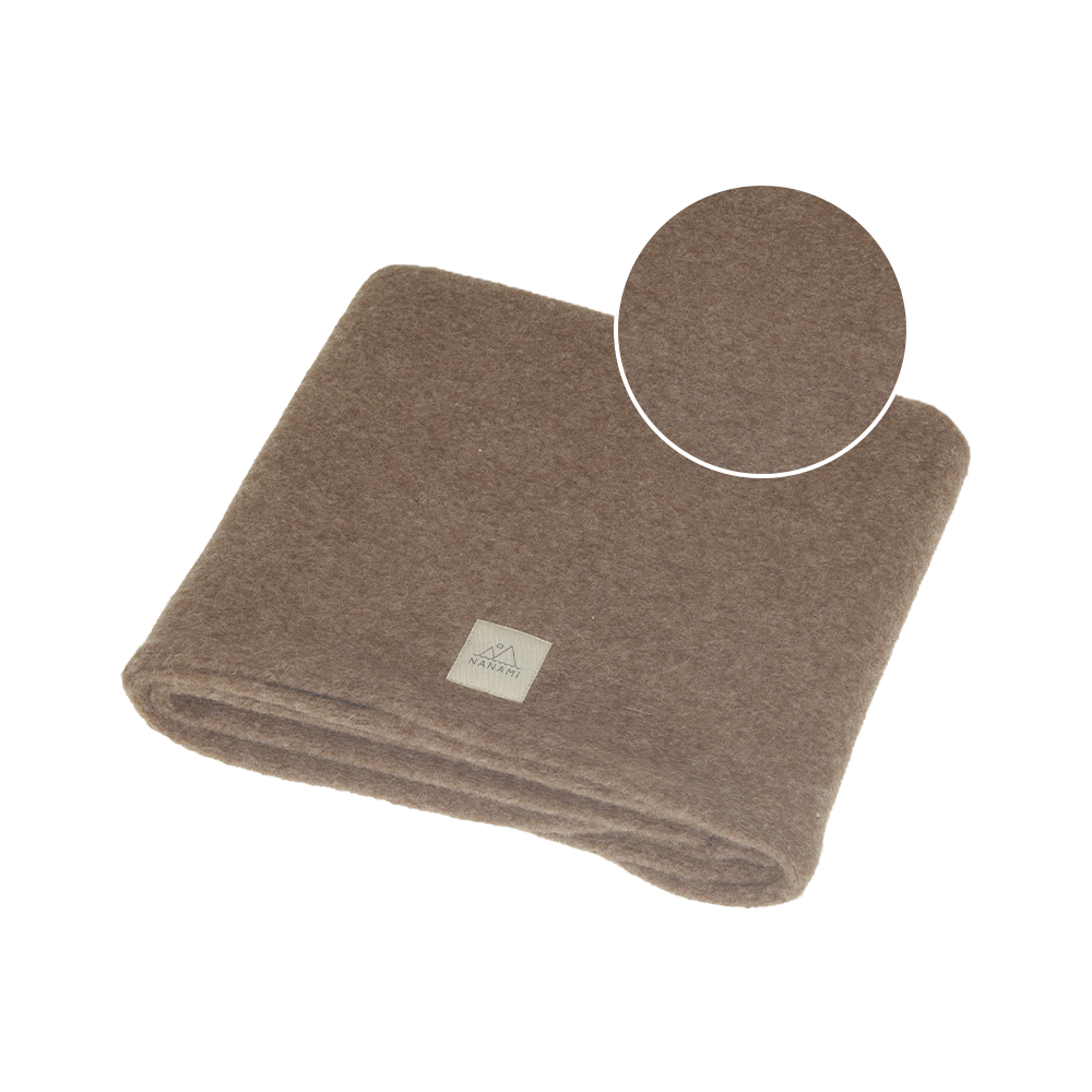 Nanami Deken Ledikant Nanami Merino Wol Bruin 100x150