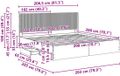 vidaXL Bedframe met opbergruimte en hoofdbord Grijs Sonoma