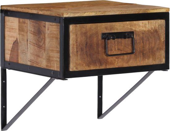 vidaXL Nachtkastje 40x35x40 cm massief mangohout