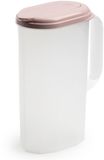 Plastic Forte pichet - pichet à limonade - pichet à eau - avec couvercle - 2000 ml - Rose - Plastique