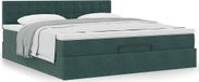 Maison Exclusive - Cadre de lit ottoman avec matelas vert foncé 180x200 cm velours