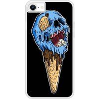 Icecat Bedrukt siliconen hoesje compatibel met iPhone 6, Apple iPhone 6S Ice cream skull