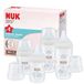NUK Perfect Match Babyflessenset, vanaf 3 maanden, past zich aan de baby aan, temperatuurcontrole, anti-kolic, 150 ml en 260 ml, BPA-vrij, siliconen drinkzuiger, regenboog, 4 stuks