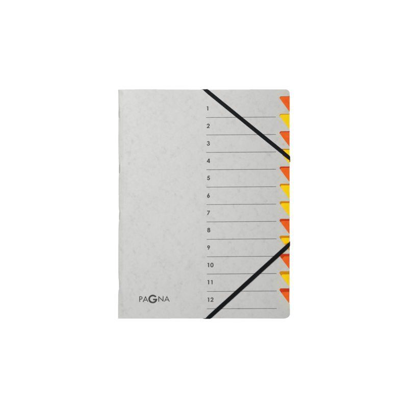 PAGNA Panda PAGNA Sorteermap easy 12 tabs a4 pp grijs/oranje