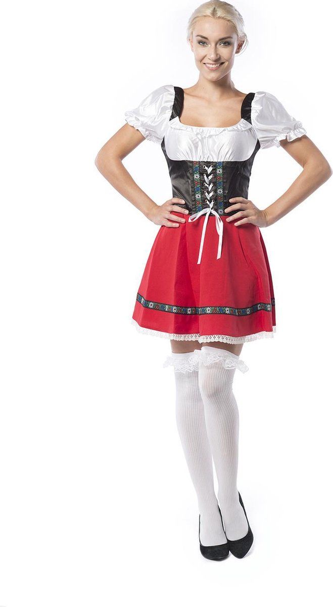 partychimp Dirndl Martina Dames Rood Mt S
