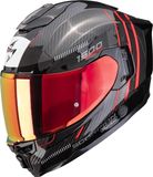 Scorpion EXO-1500 Carbon Zity Black Red Integraalhelm Maat M